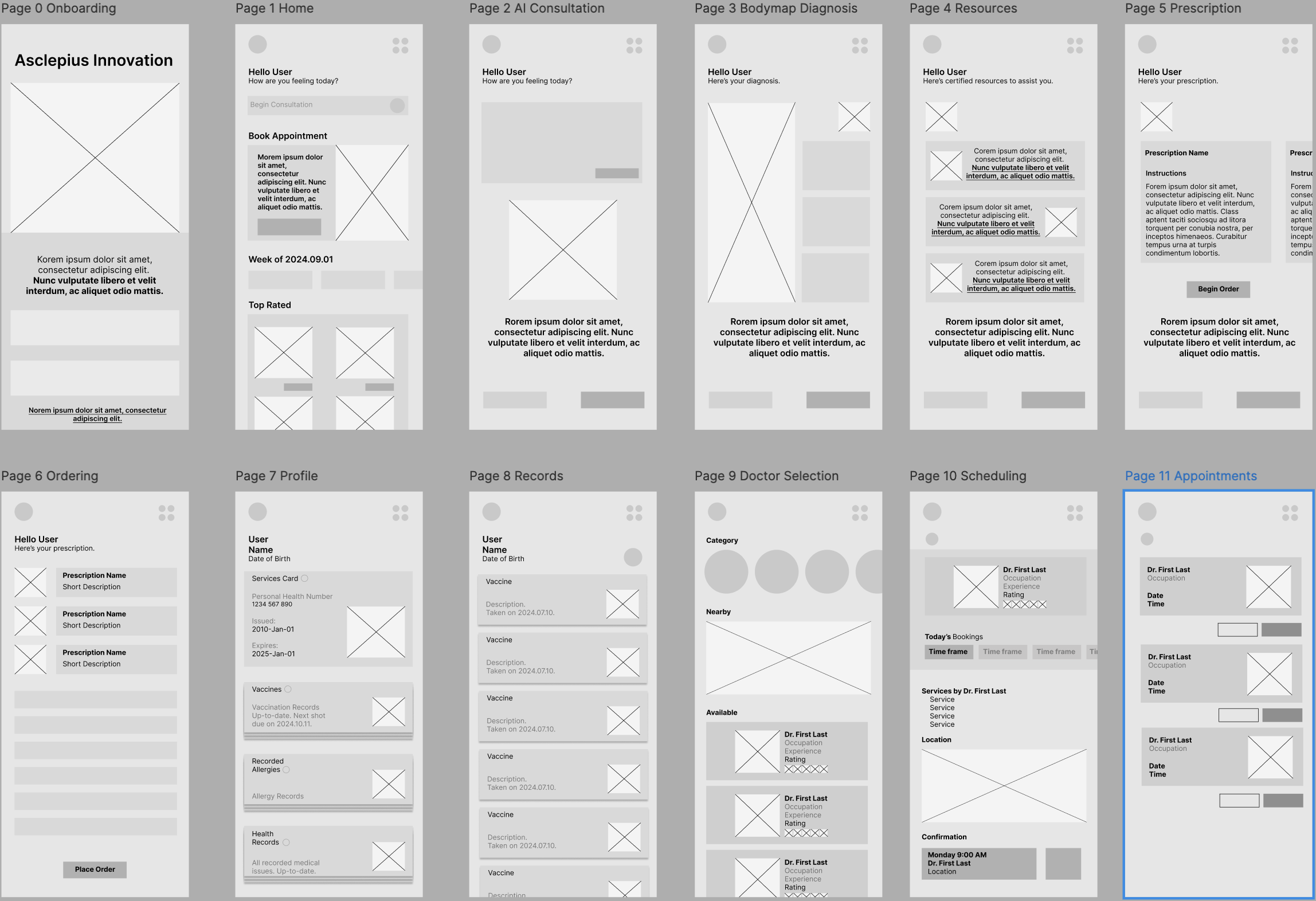 remedify wireframe